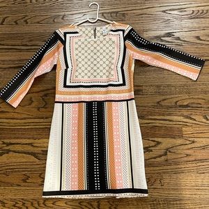 Multi color printed dress stretchy material!